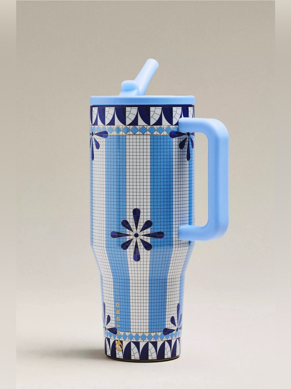 New HydroJug x Anthropologie 32 oz. Traveler Water Bottle Capri Blue Mosaic